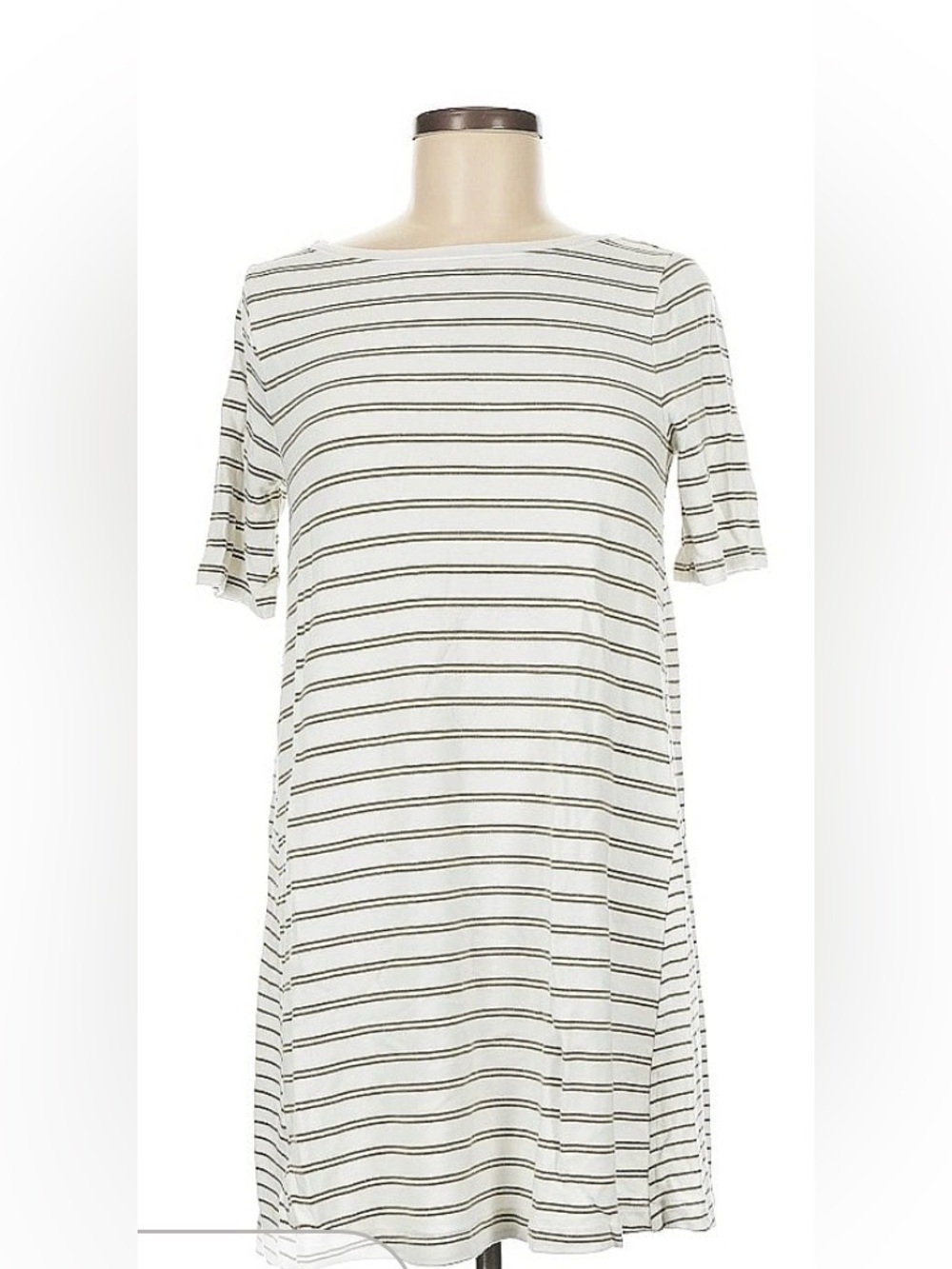 Lou & Grey Cream Dress with Black Thin Stripes - Picture 1 of 8